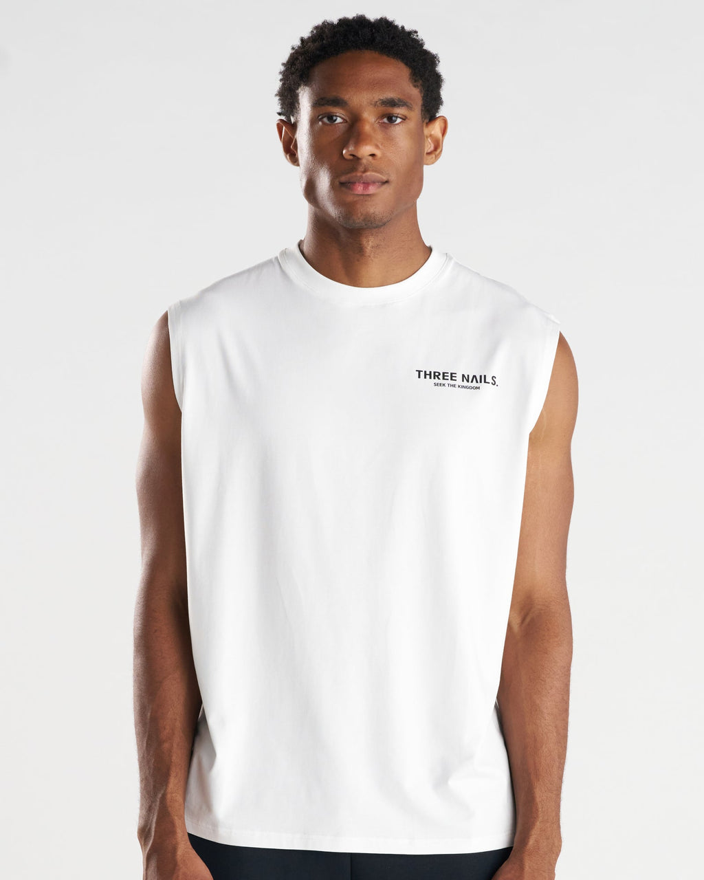 Core Oversized Muscle Tank "STK" - White