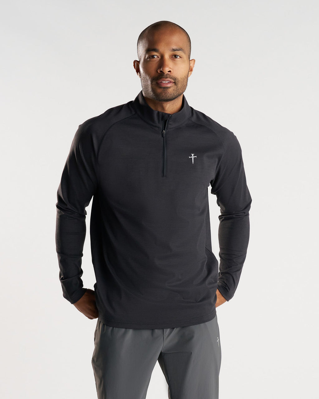 Core Quarter Zip - Black Marl