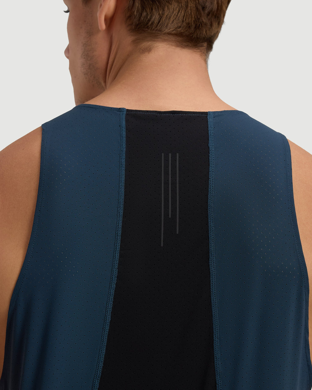 Laser Perforated Tank - Midnight Navy