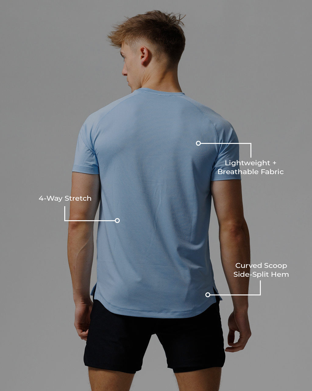Pro-Tech Tee "Cross" - Sky Blue