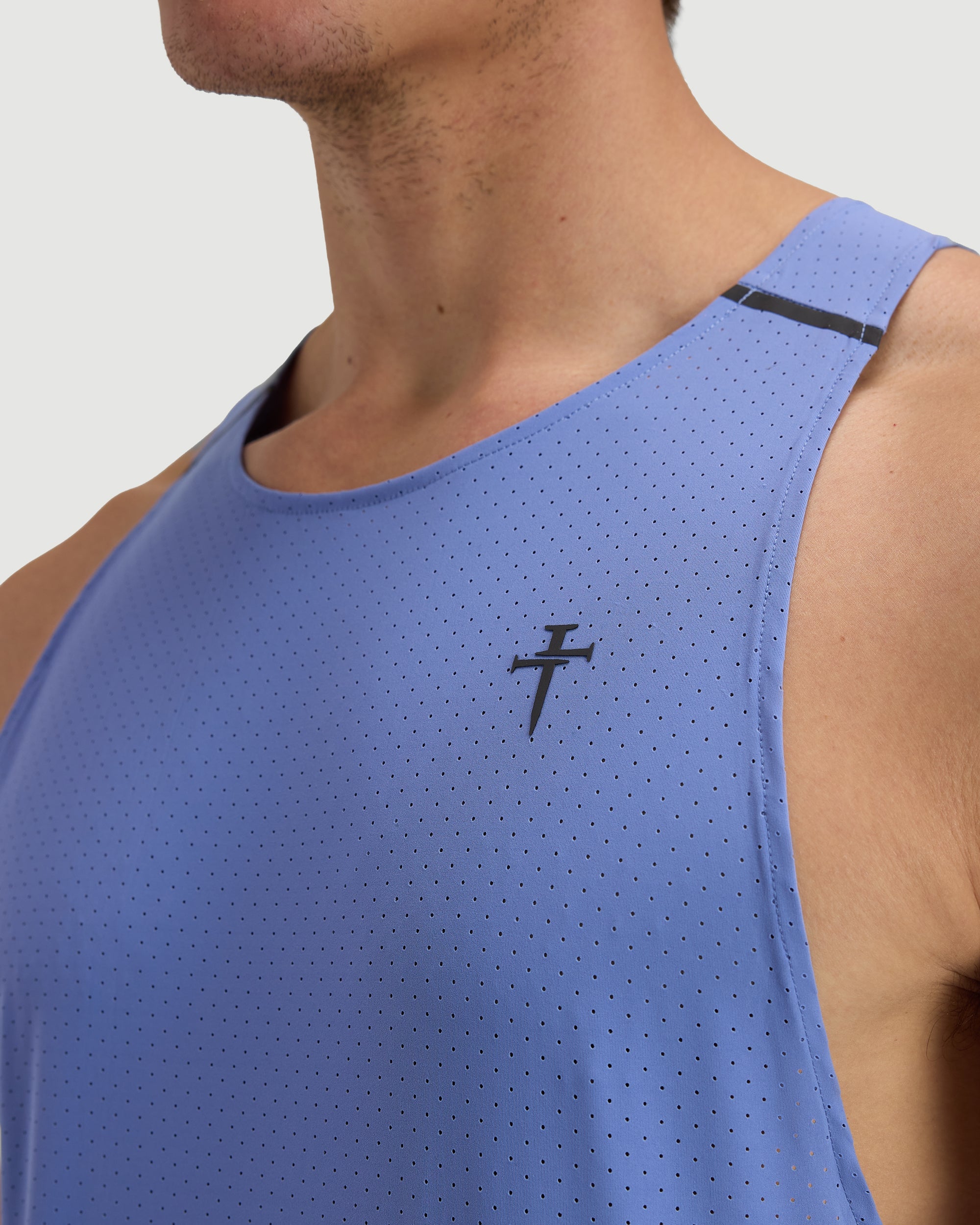 Laser Perforated Tank - Serene Blue